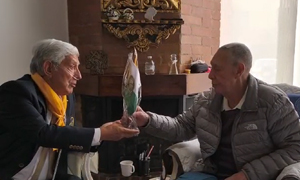 Visita y entrega de la bandera GOCAR al Coronel Ardila